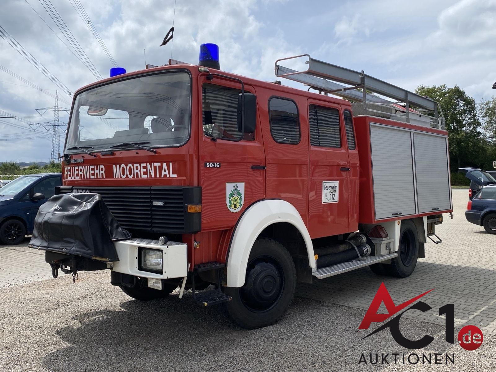 IVECO-MAGIRUS 90-16 AW 4x4 So. KFZ Löschfahrzeug LF 16 TS mit Vorbaupumpe